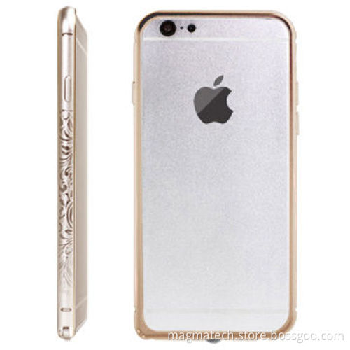 Cameo Aluminum Bumper for iPhone6-Venezia, Arc-shaped Design, Rubber Paint 360°
